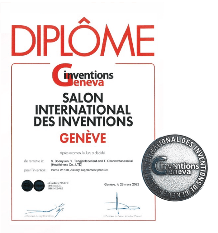 Silver Medal for SPECIAL EDITION 2022 - INVENTIONS GENEVA EVALUATION DAYS from Cell Matrix Technology in Prime VISON Product