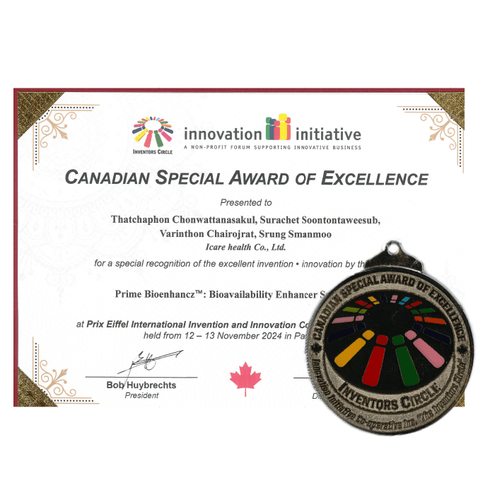 Special Award by Innovation Initiative Co-operative Inc. "The Inventors Circle" Toronto, Canada