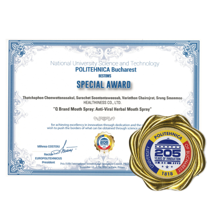 Special Award by National University of Science and Technology Politehnica Bucharest - certificate & medal